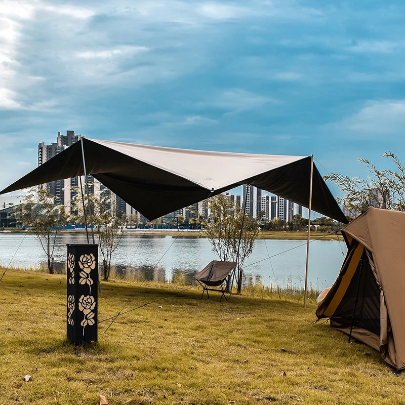 Camping awning waterproof picnic sunshade outdoor canopy awning portable waterproof anti-UV outdoor awning set outdoor supplies