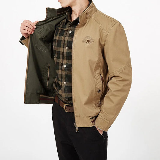 Men's Jacket M-6XL Spring Autumn Clothing Fashion Jackets Jackets Cotton Business Andcoats Casual Parkas Multi-pocket Clothes