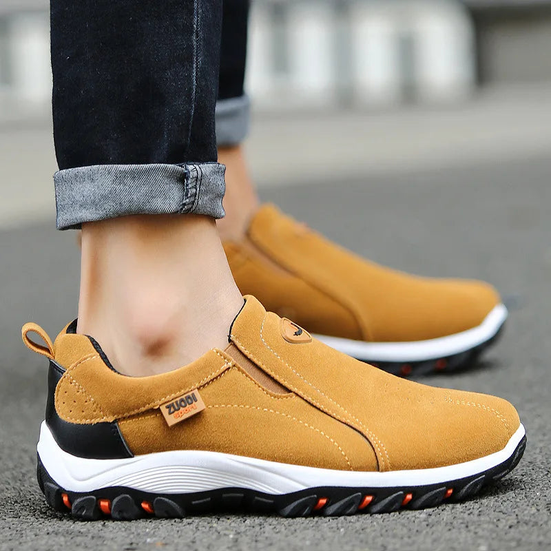 Men Slip on Hiking Shoes PU Leather