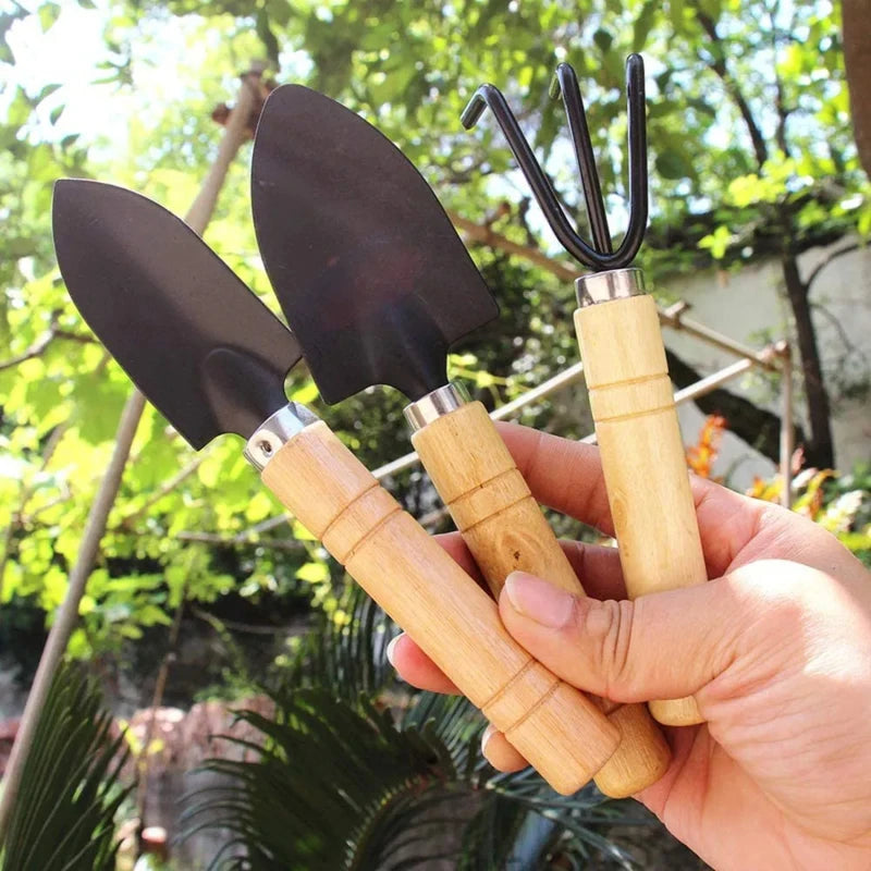 3Pcs/Set Gardening Tools Raise Flowers Rake Planting Vegetables Flowers Succulent Small Shovel Tool Shovel Potting Supplies