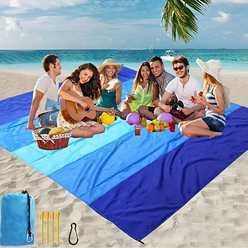 Portable Mat: Lightweight, Waterproof & Sandproof Blanket for 1-4 Adults