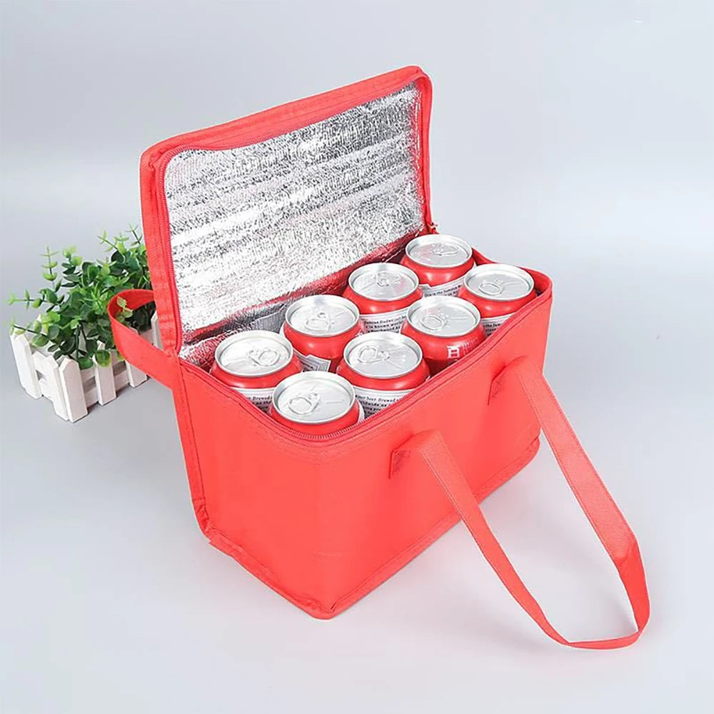 Portable Lunch Cooler Bag Thermal Bag Drink Carrier Insulated  Delivery Bag