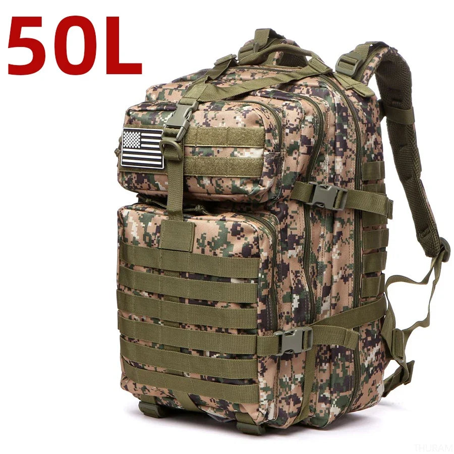 25L/50L 1000D Nylon Waterproof  Backpack Outdoor Rucksacks