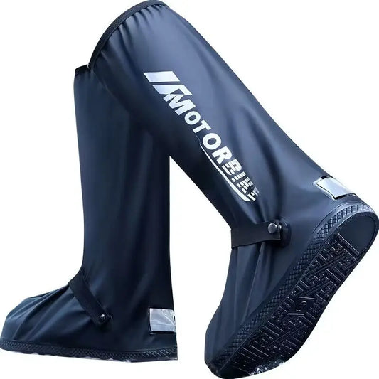 Motorcycle High Tube Rain Boots Waterproof, Non-Slip Footwear