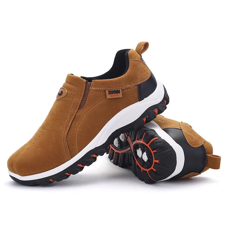 Men Slip on Hiking Shoes PU Leather