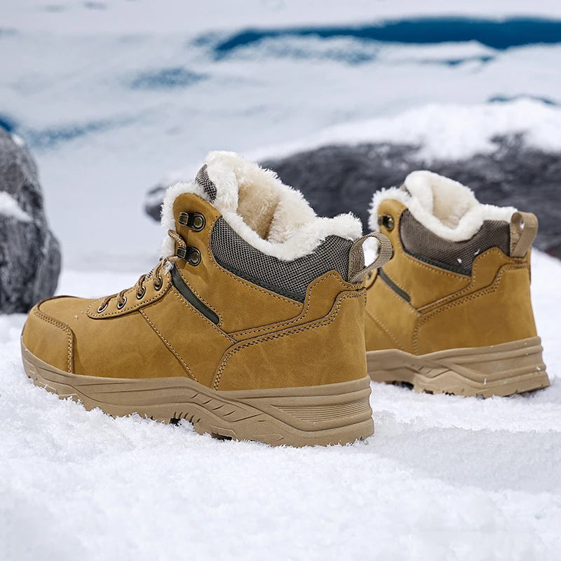 Men's Winter Snow Boots Waterproof Leather