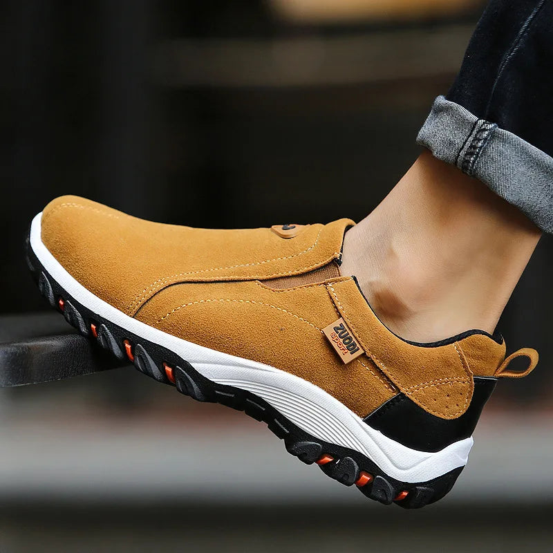 Men Slip on Hiking Shoes PU Leather