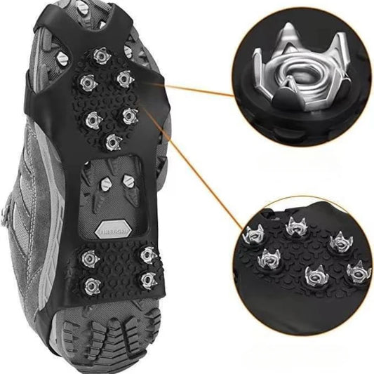 Outdoor 10 tooth Steel Anti slip Shoe cover Ice claw Mountain climbing