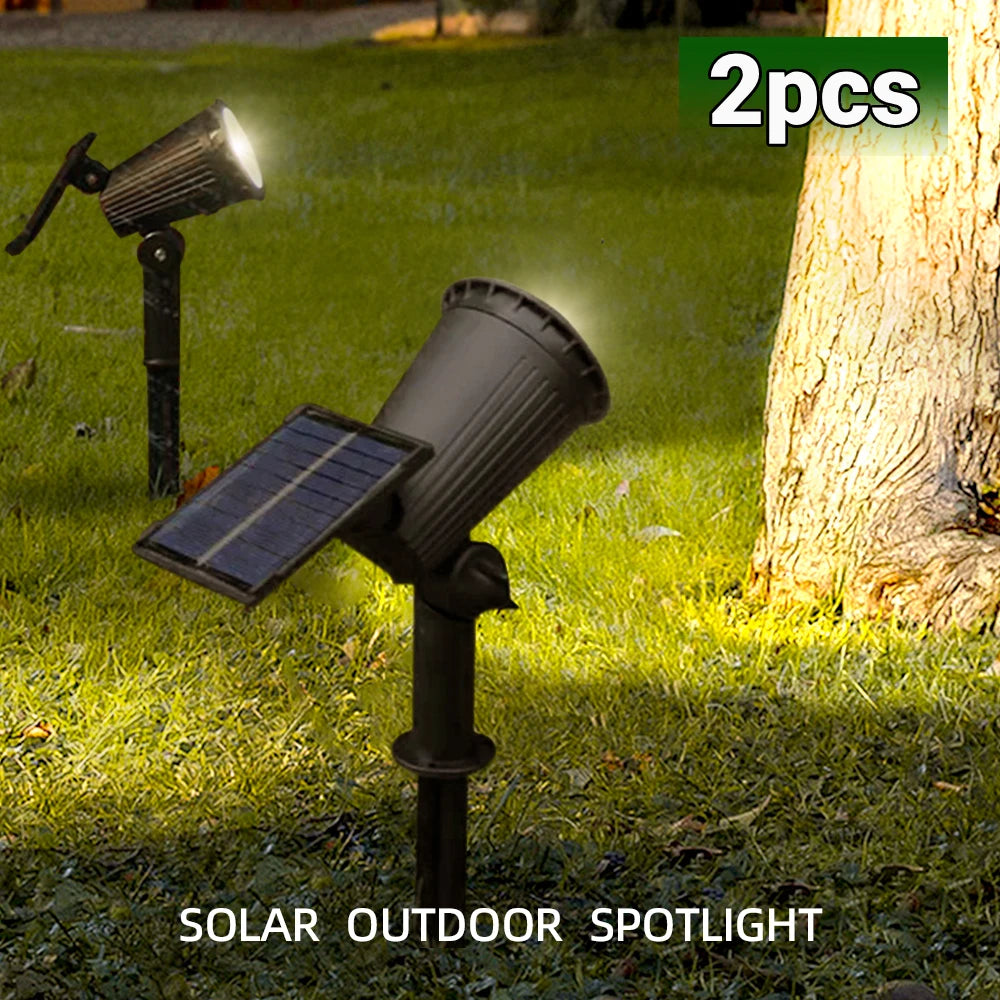 9 LED Solar Spot Lights IP65 Waterproof , Lights Brightness Adjustable