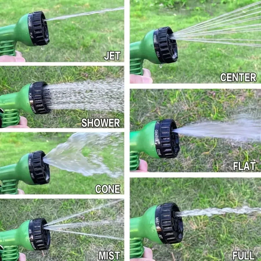 Expandable Magic Hose, High-Pressure Car Wash, 7Water Spraying Functions