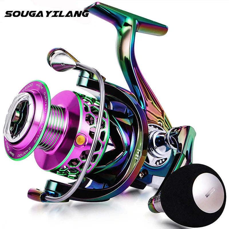 Sougayilang Fishing Reel Colorful Aluminum Spool