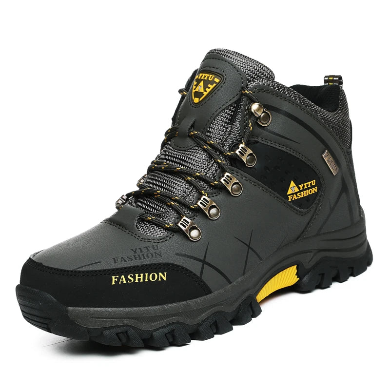 Men Winter Snow Boots Waterproof Leather