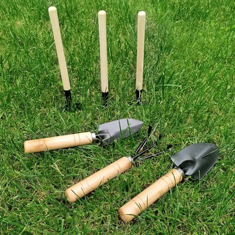 3Pcs/Set Gardening Tools Raise Flowers Rake Planting Vegetables Flowers Succulent Small Shovel Tool Shovel Potting Supplies