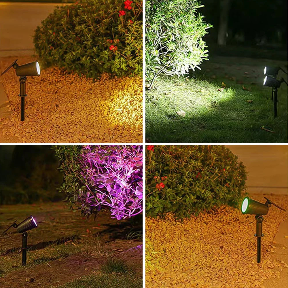 9 LED Solar Spot Lights IP65 Waterproof , Lights Brightness Adjustable