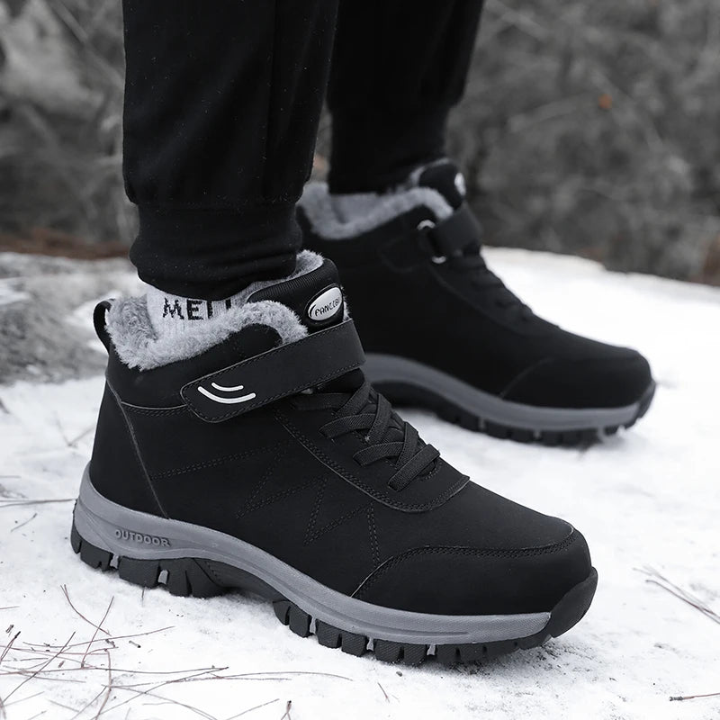 Men Top Quality Casual Snow Boots Waterproof Warm Winter Shoes Men Hiking Boots Outdoor Mountain Climbing Sneaker Man Trekking