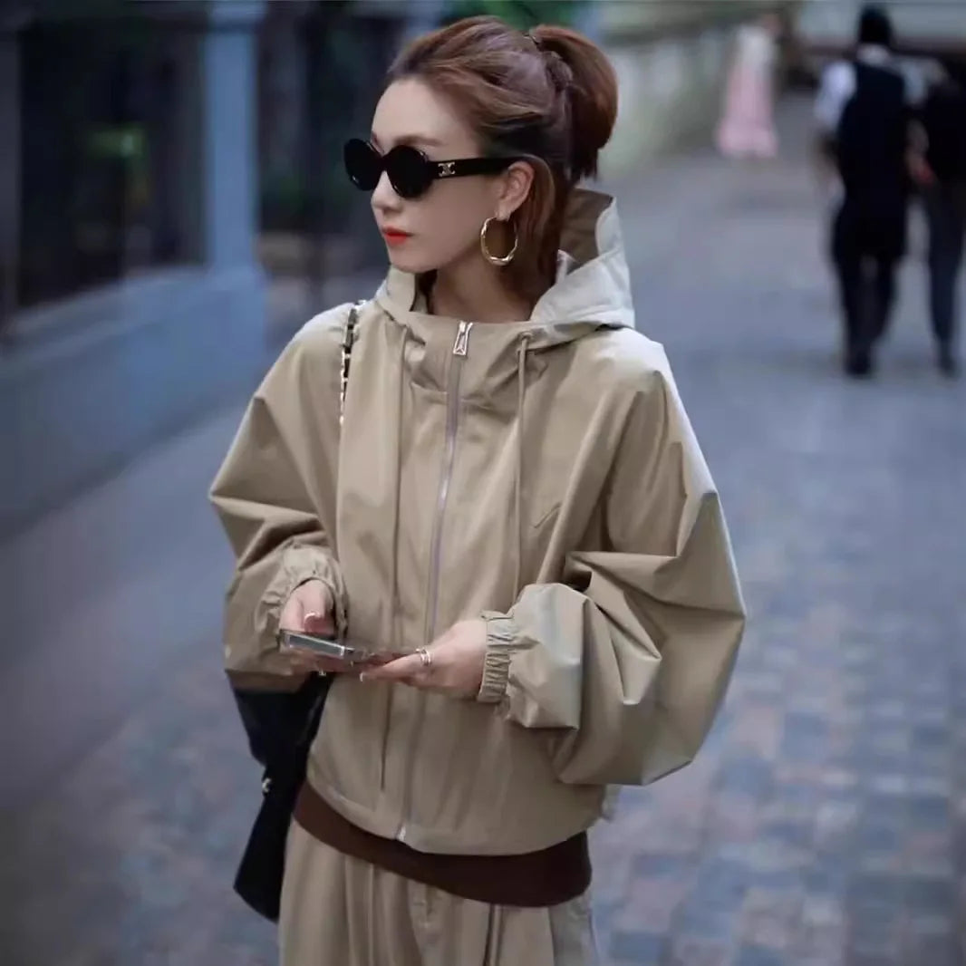 Hiking Camping Waterproof Jacket Women Hooded