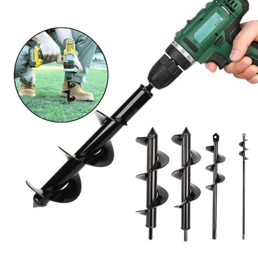 Planter Auger Spiral Drill Bit Flower Planter Earth Planting Hole Cutter Drill Bits Digger Tool Garden Plant Tools Accessories