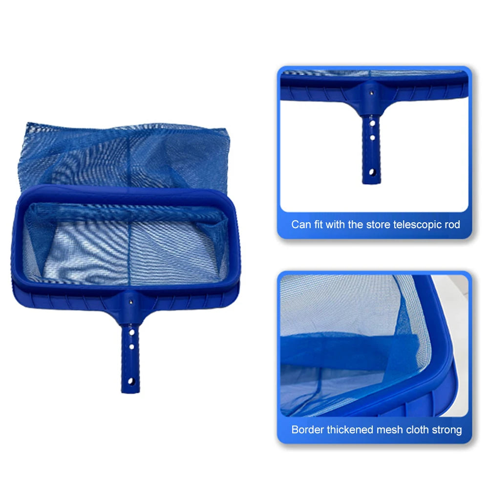 Swimming Pool Cleaning Net Professional Leaf Rake Deep Bag Large Capacity Thickened Frame Pool Leaf Net Pool Accessories