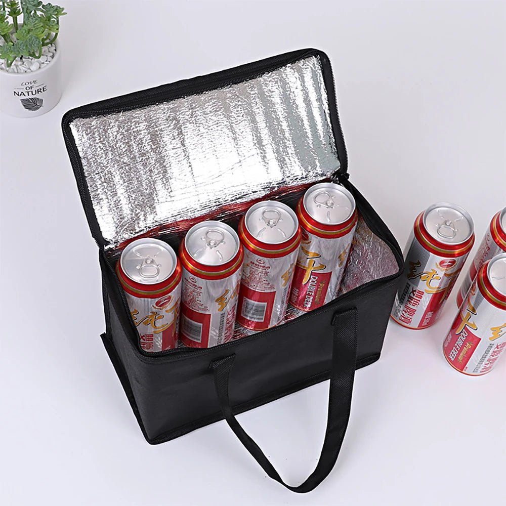 Portable Lunch Cooler Bag Thermal Bag Drink Carrier Insulated  Delivery Bag