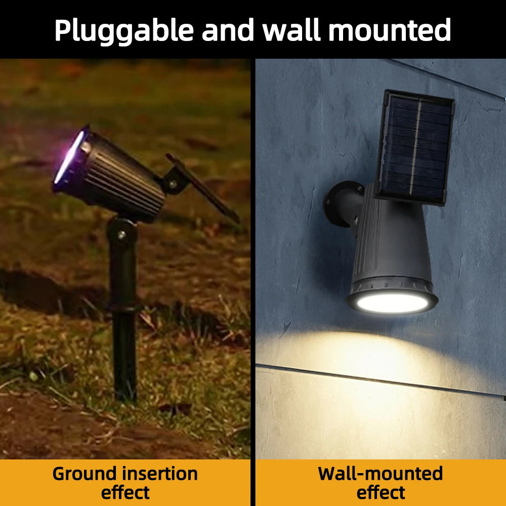 9 LED Solar Spot Lights IP65 Waterproof , Lights Brightness Adjustable